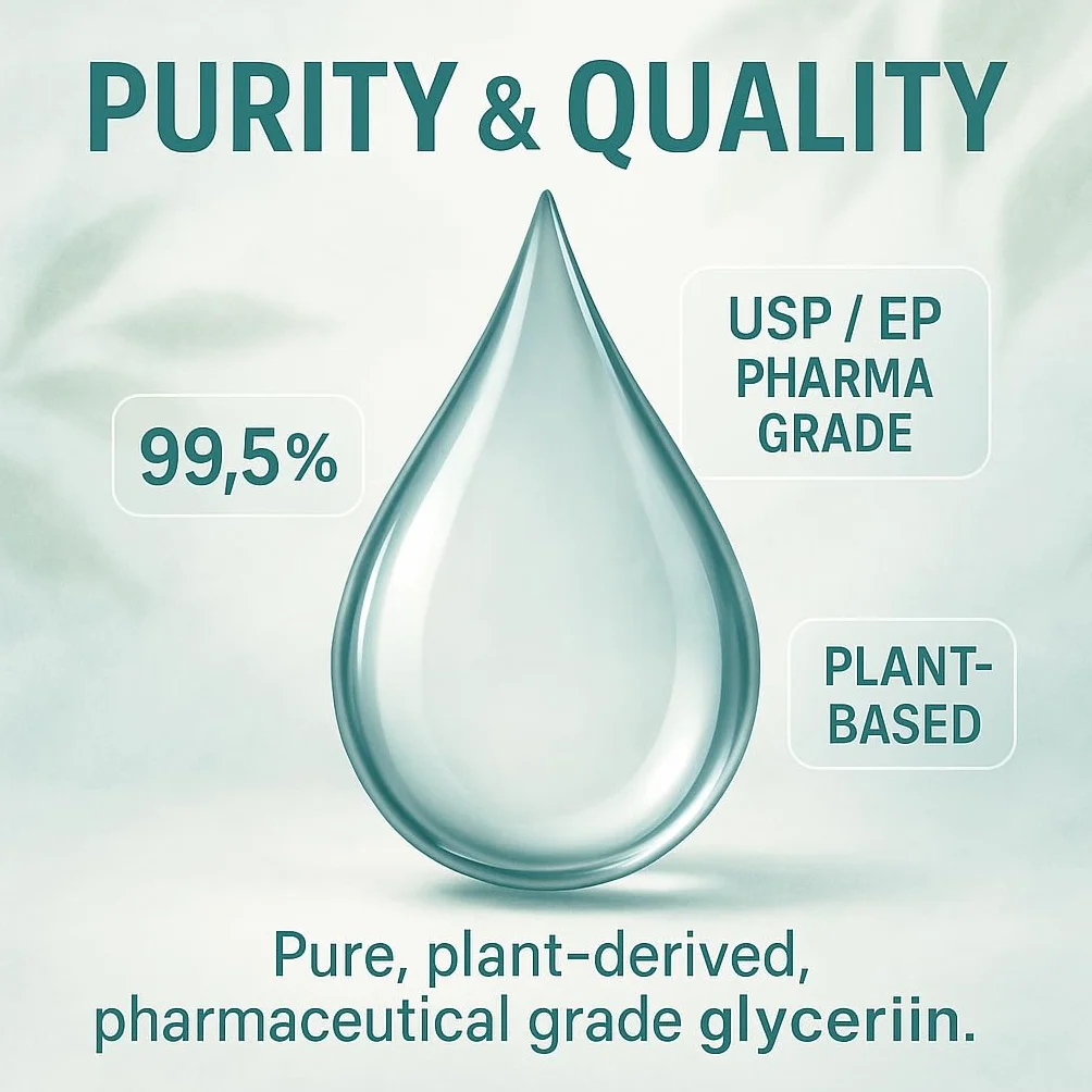 GiDeli Glycérine pure à 99,5 % - 25 l de glycérine VG - Qualité pharmaceutique E422 - Végétalien - Coloré - Sans odeur