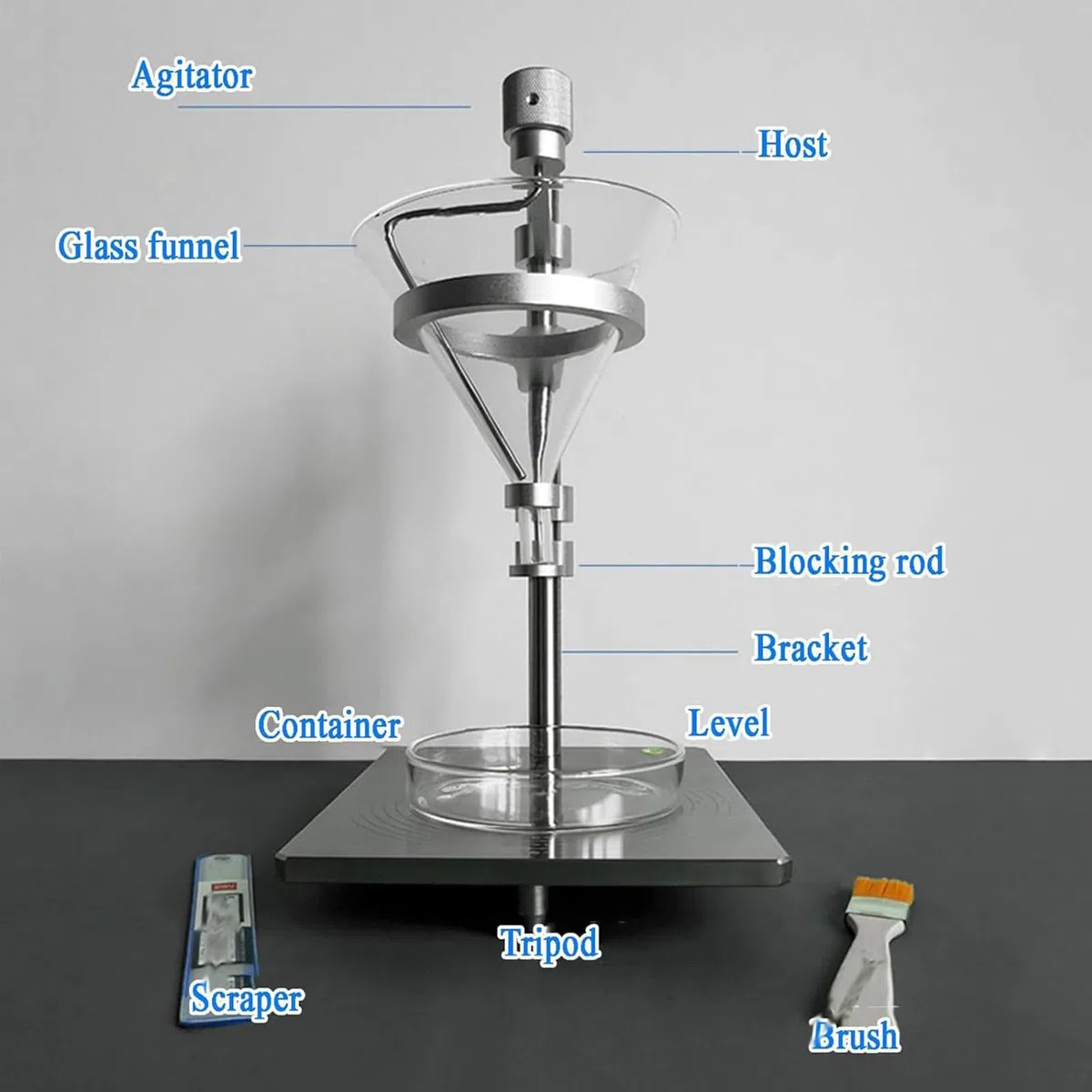 Testeur d'angle de repose pour poudres, instrument de mesure précis, disque circulaire de 100 mm pour collèges et laboratoires