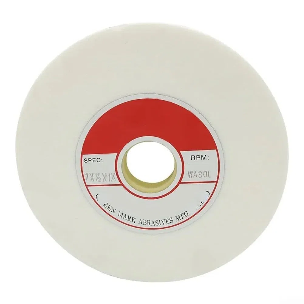 Meule plate abrasive en céramique 150 mm pour affûtage fin et affûtage d'outils (blanc)