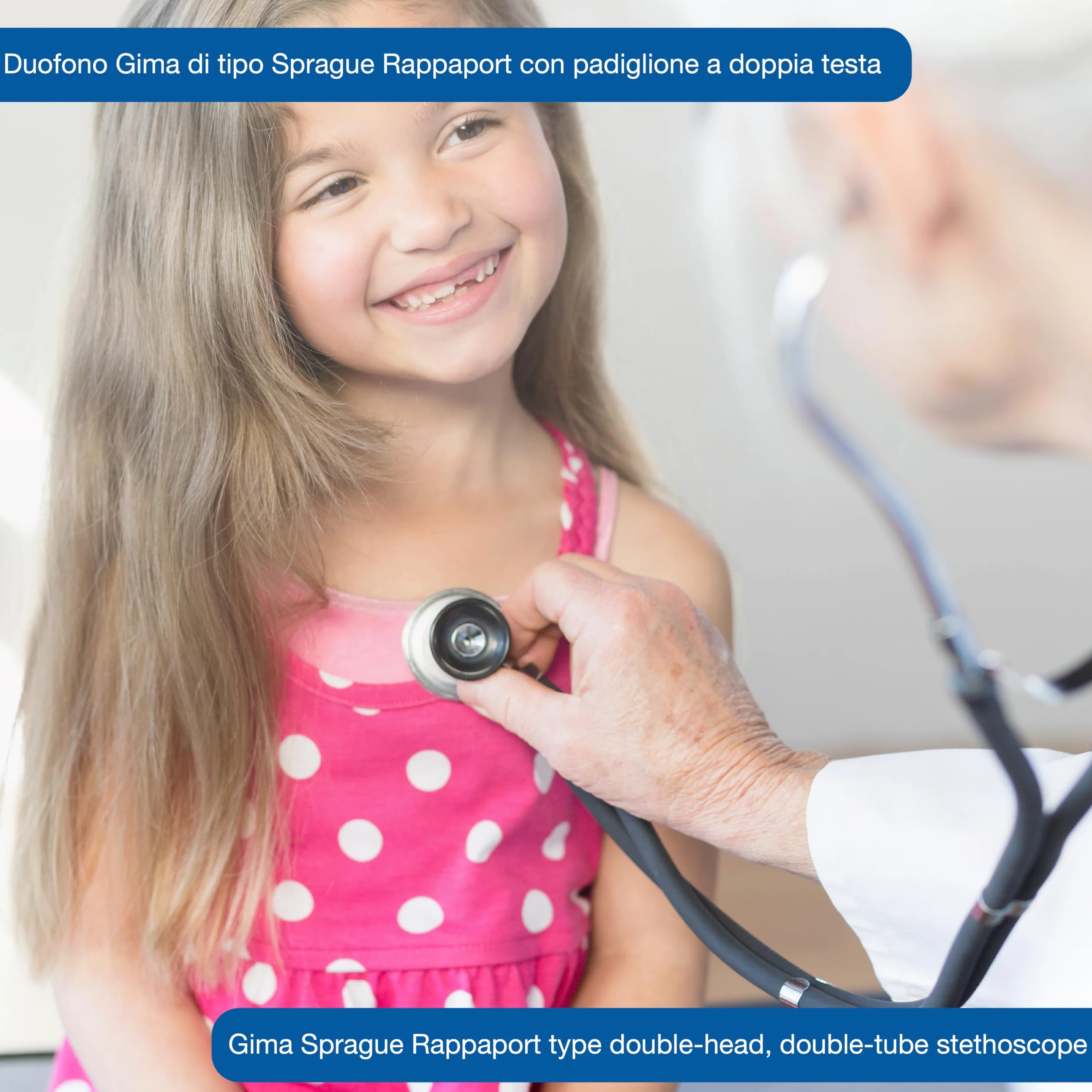 GIMA Jotarap Stéthoscope à tête double et double tube de type Rappaport pour cardiologie et urgences, violet