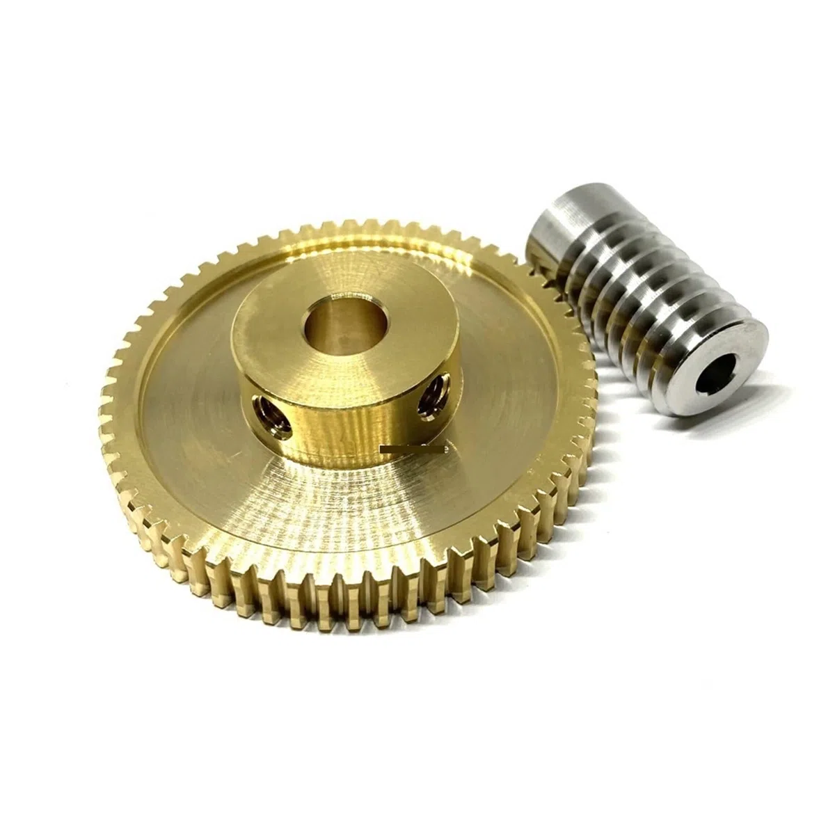 Engrenage à vis sans fin et vis sans fin 0.8M jeu d'engrenages à vis sans fin de Turbine de précision 1:20/30/40/50/60 dents accessoires d'engrenage en cuivre à vis sans fin en acier inoxydable ( Colo
