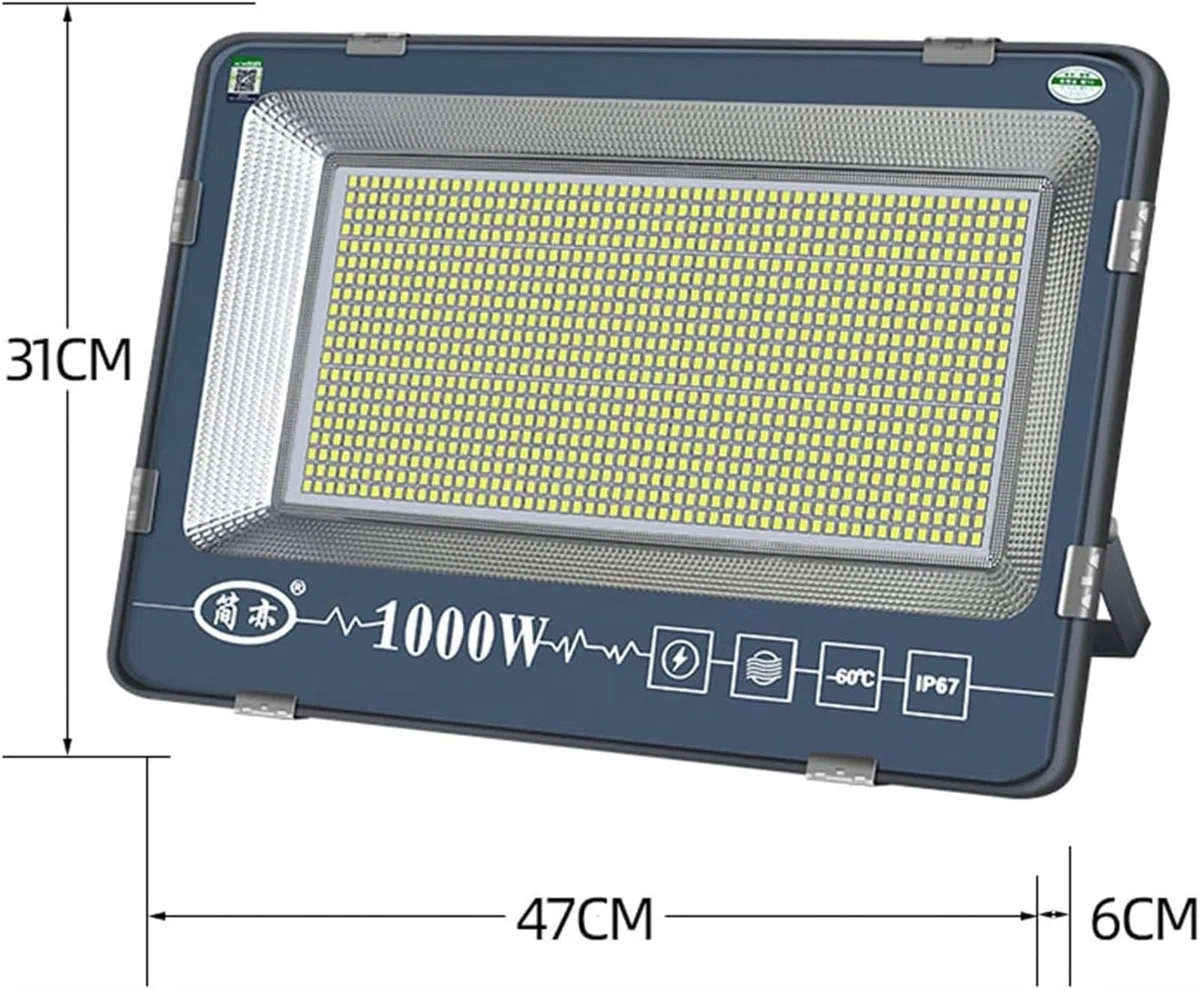 Éclairage de sécurité LED Blanc Positif 6500K, 40 000 LM, 220 V, IP67(4 Pcs,1000W)