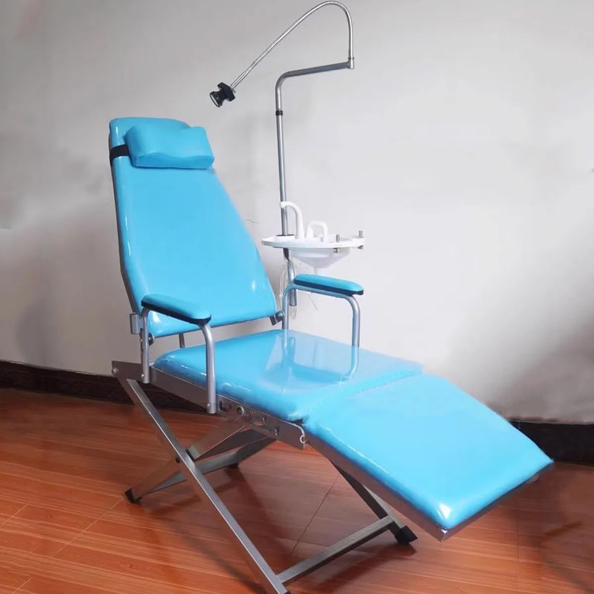 Fauteuil Dentaire Avec Lampe Et Crachoir Amovible Dental Pliant Chaise Avec Base Robuste Ergonomie Capacité De Charge 150kg Facile À Assembler 220v