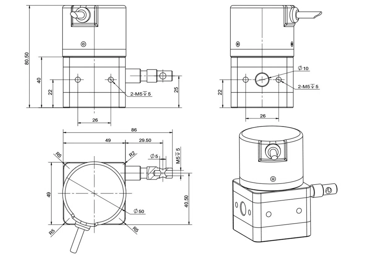 Capteur de déplacement linéaire à fil de traction Briterencoder analogique 0-5K 0-10K(3M line,4-20mA (IP54))