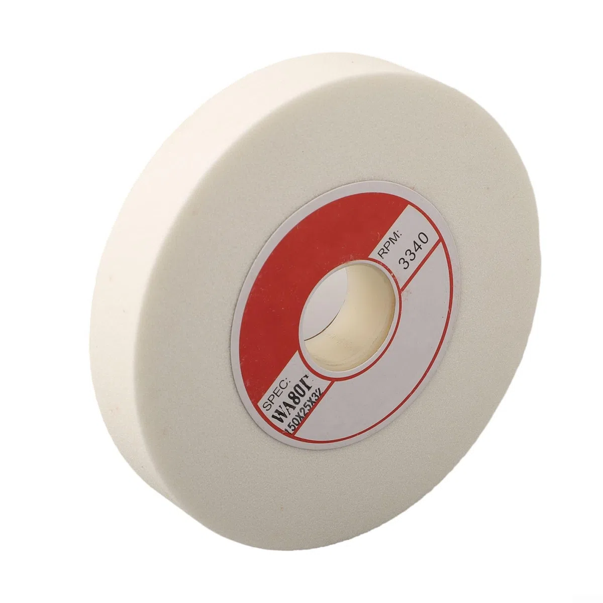 Meule plate abrasive en céramique 150 mm pour affûtage fin et affûtage d'outils (blanc)