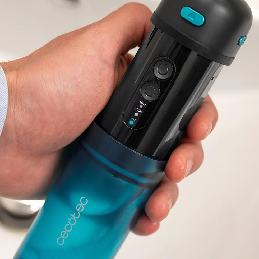 Cecotec ToothCare Jet Clean Splash Hydropulseur buccal de voyage compact et léger avec 3 modes, 8 intensités, capacité 150 ml, IPX7, comprend 3 buses interchangeables