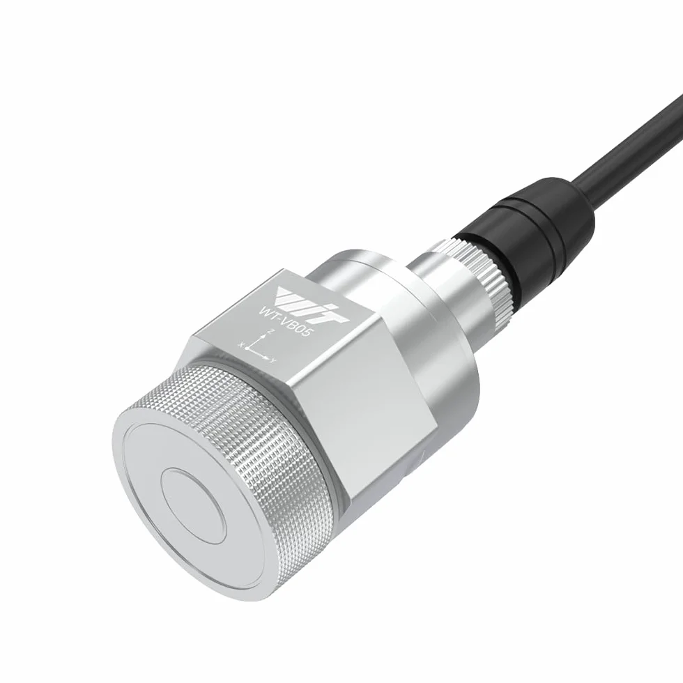 [Capteur de vibrations Modbus RS485] Transducteur étanche IP68 WTVB05, détecteur d'accélération de vibrations 3 axes (fréquence + déplacement + vitesse), moniteur de moteur, montage magnétique fileté