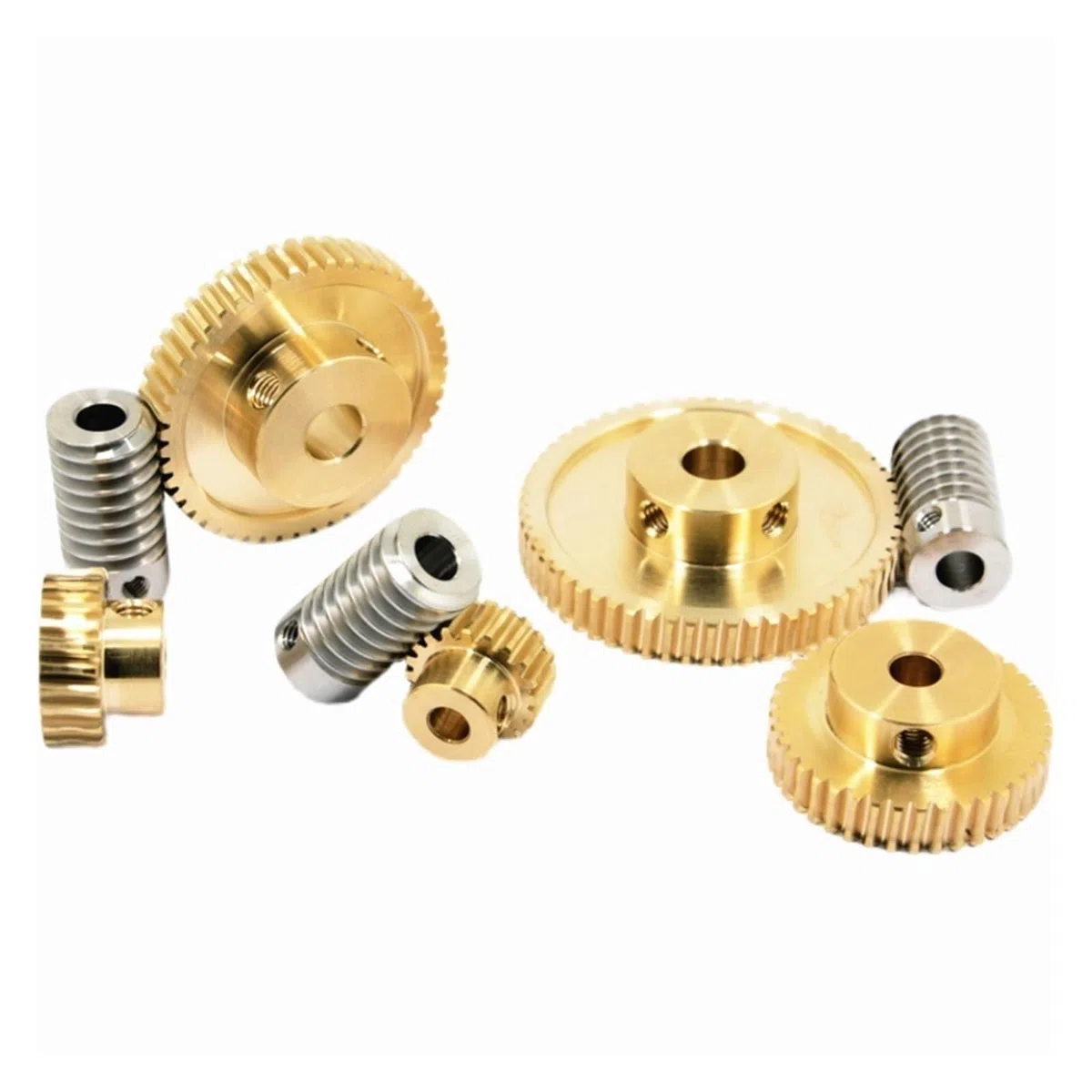 Engrenage à vis sans fin et vis sans fin 0.8M jeu d'engrenages à vis sans fin de Turbine de précision 1:20/30/40/50/60 dents accessoires d'engrenage en cuivre à vis sans fin en acier inoxydable ( Colo