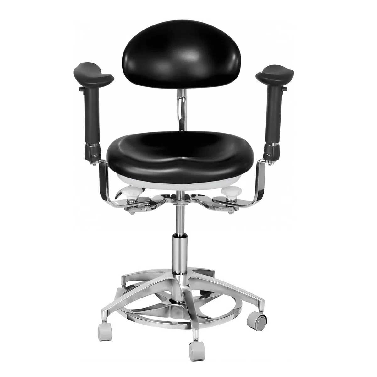 Tabouret dentaire avec accoudoir rotatif, chaise pivotante ergonomique, support dorsal pour clinique, bureau, laboratoire