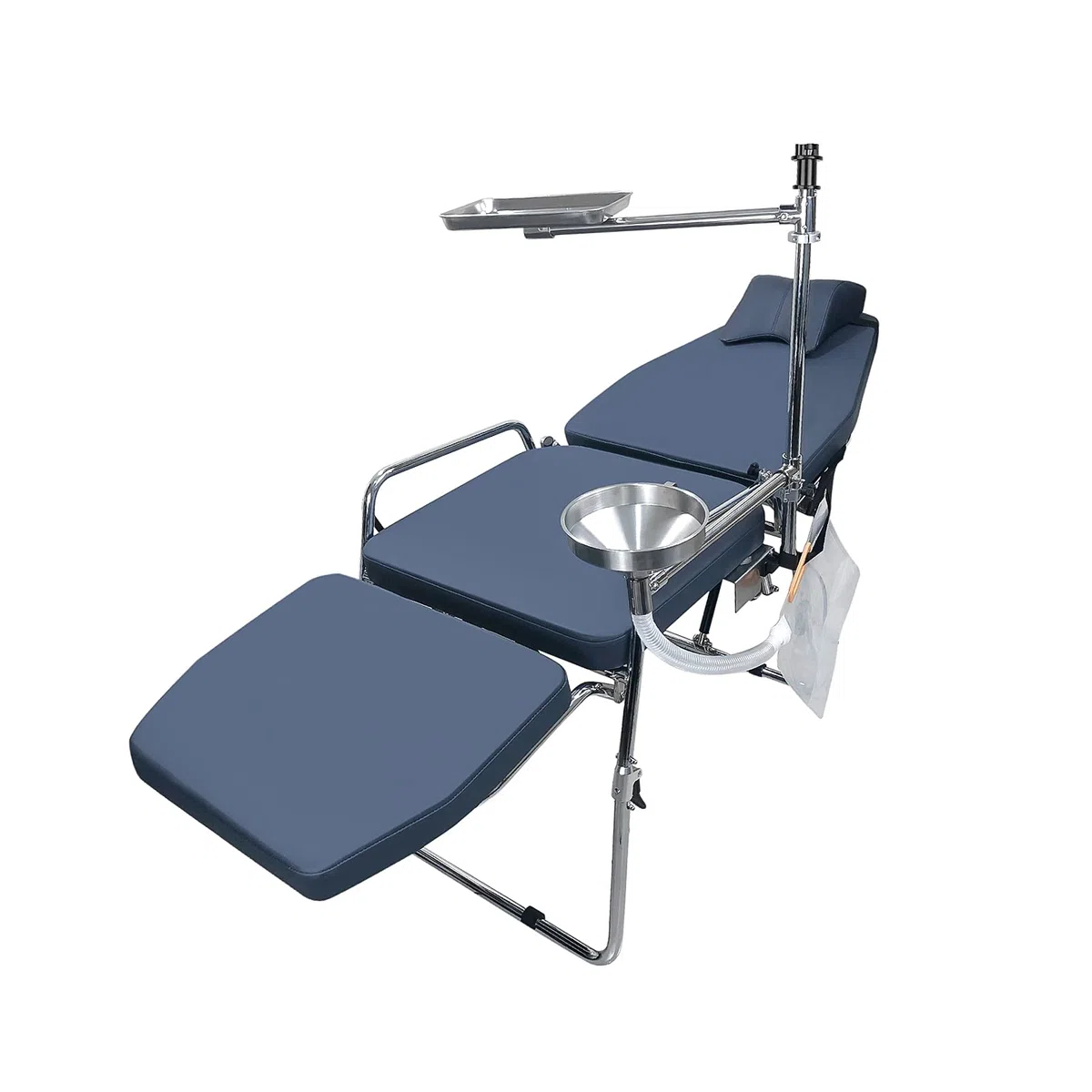 Chaise dentaire portable pliable en cuir microfibre avec cadre en acier inoxydable