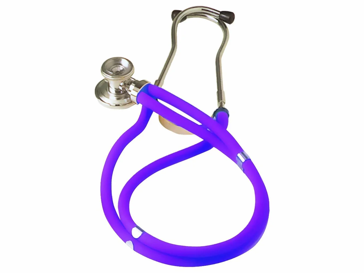 GIMA Jotarap Stéthoscope à tête double et double tube de type Rappaport pour cardiologie et urgences, violet