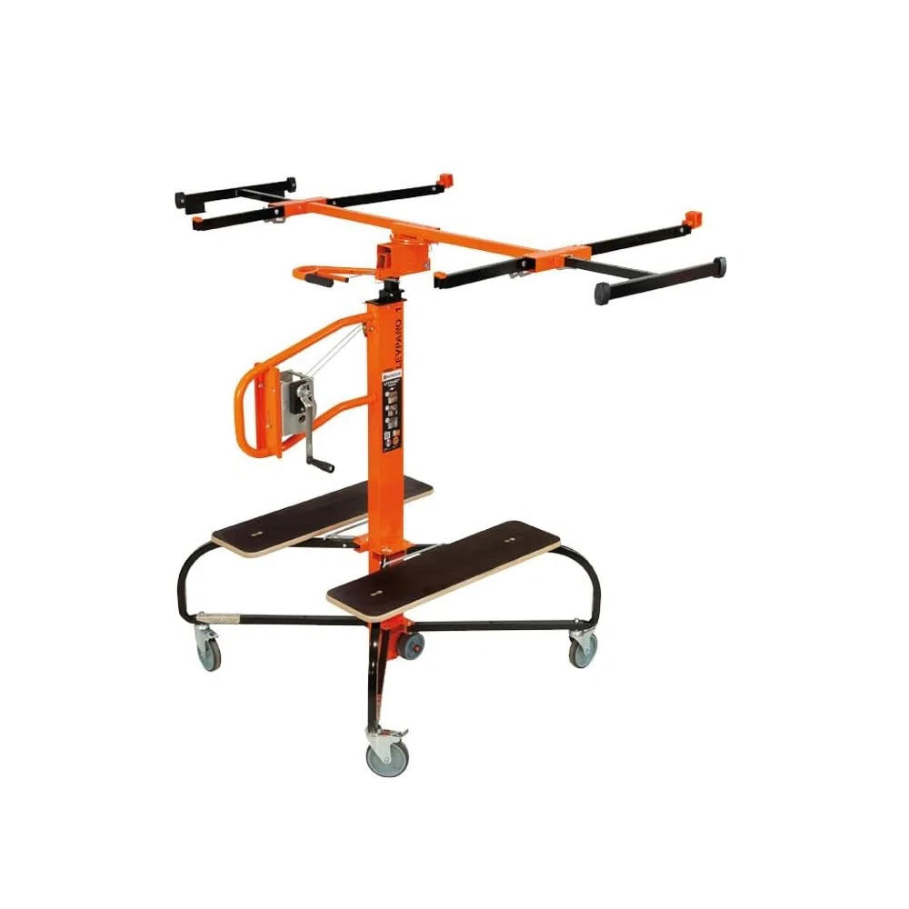 Mondelin - Lève-plaque de placoplâtre professionnel | Levpano - hauteur de travail réglable max. 5.90 m | Capacité 75 kg