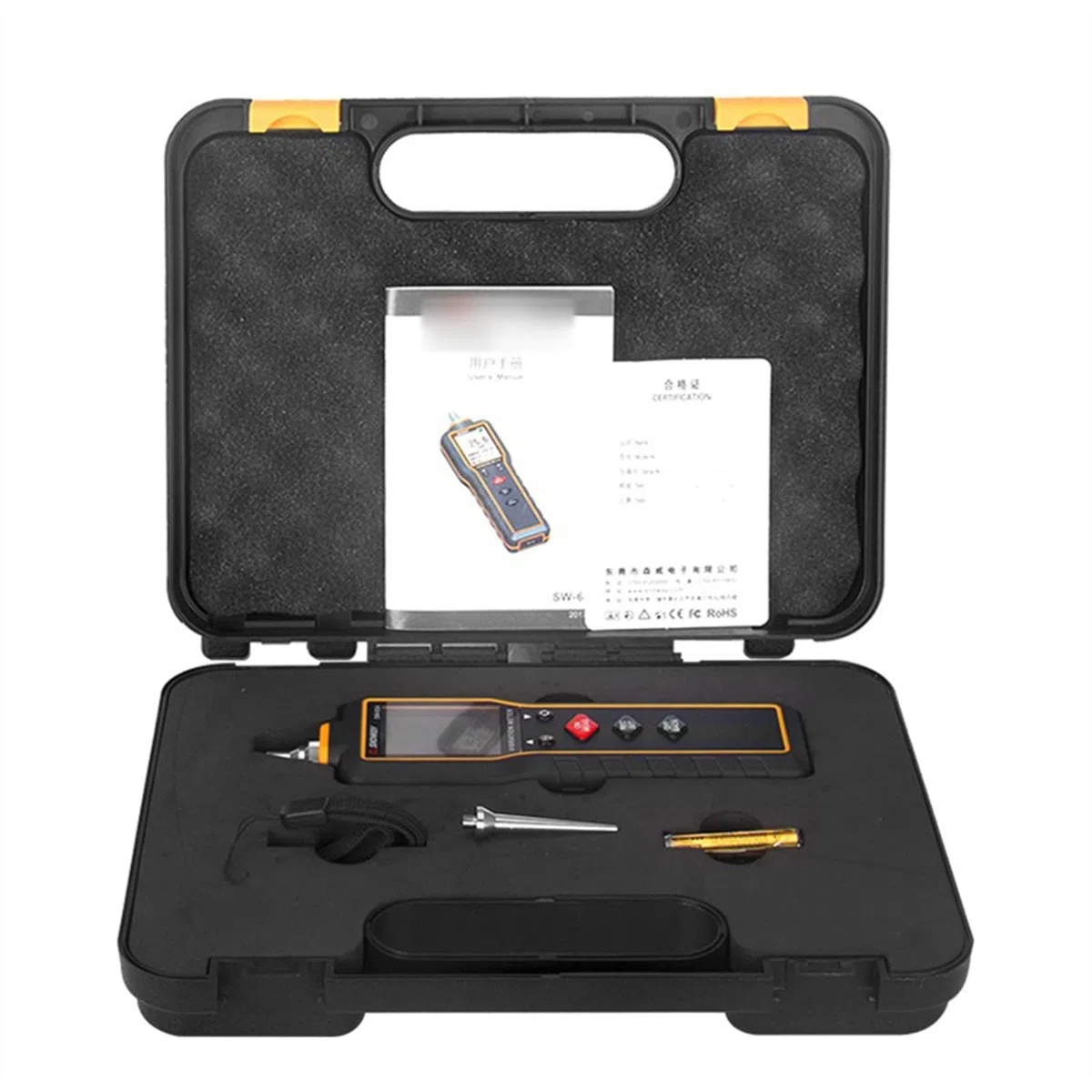 Capteur de vibrations, Compteur sismique de poche Moteur de vibration de haute précision détecteur de vibration de vibration portable accéléromètre à double sonde