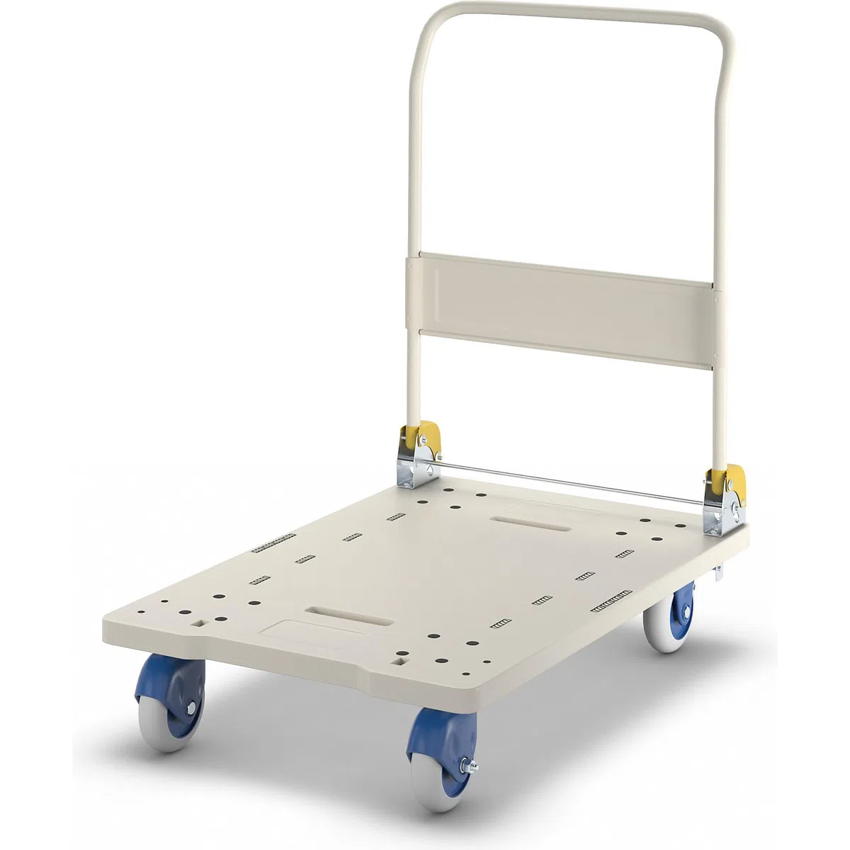 PRESTAR | Chariot Plate-Forme en Plastique | avec Barre de poussée Rabattable | L x l 900 x 600 mm